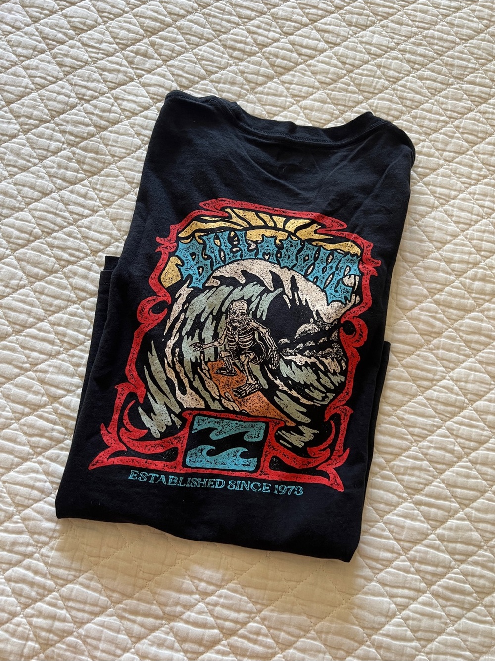 Billabong Boys Black T-shirt Size Large (14/16)